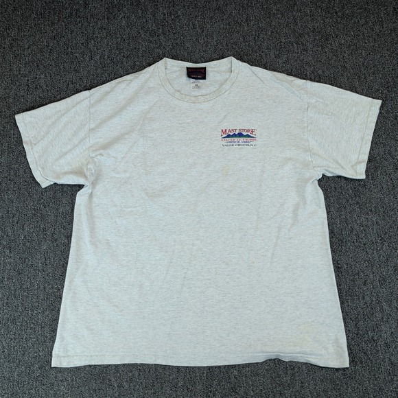 Mast Store Outfitters XL Gray T-Shirt Valle Crucis NC Mountain Graphic Tee — photo 2